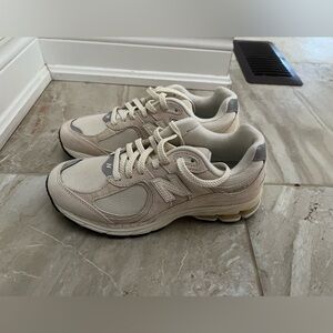 New Balance Beige and Gray Athletic Shoes